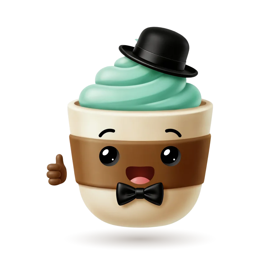 Cuppka maskot v buřince