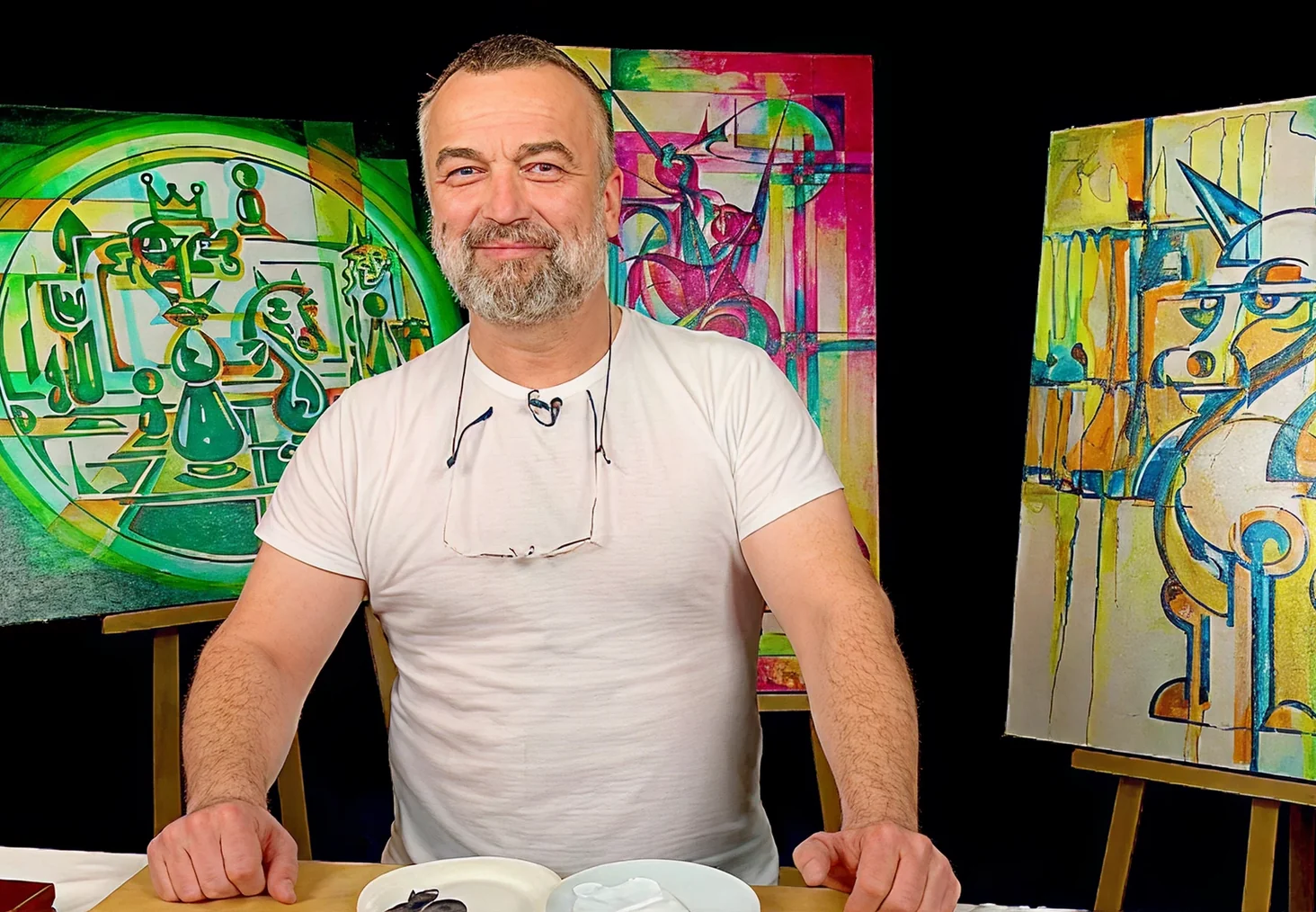 Joe Muczka jr. ve svém ateliéru